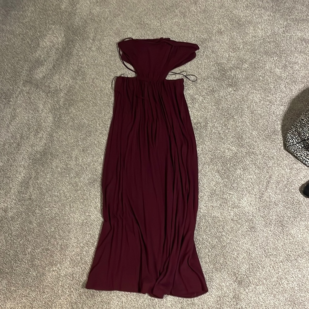 Maroon maxi dress